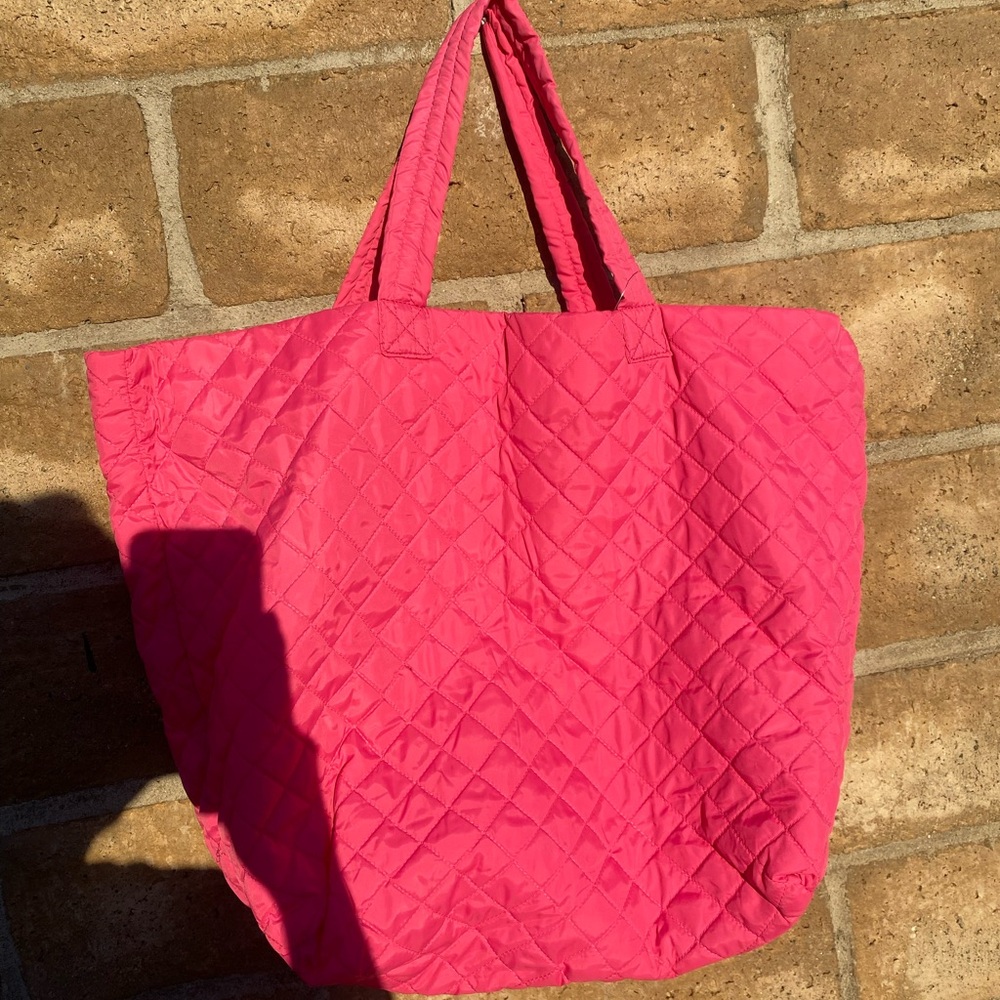 Quilted Pink Tote Bag